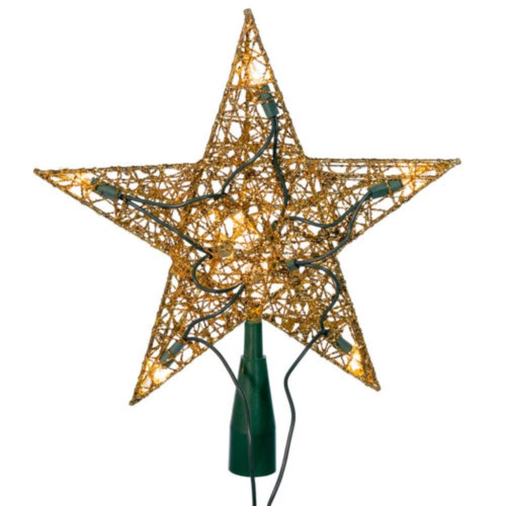 Star Tree Topper Large Gold Filigree Wire Christmas LED Light Up 9" Kurt Adler - Picture 4 of 7